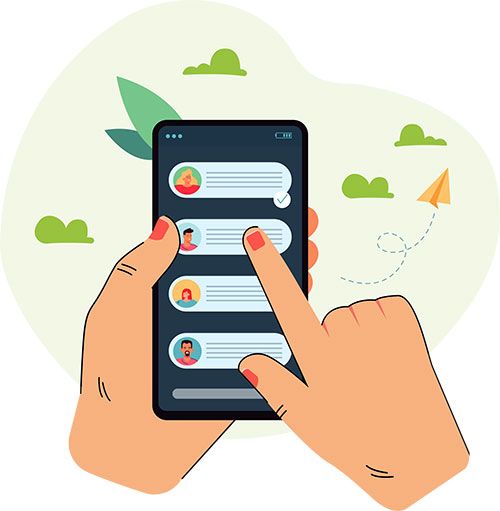 Réception d'un SMS premium sur un téléphone mobile
